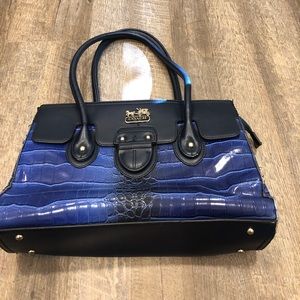 Blue, Reptile Print Bag